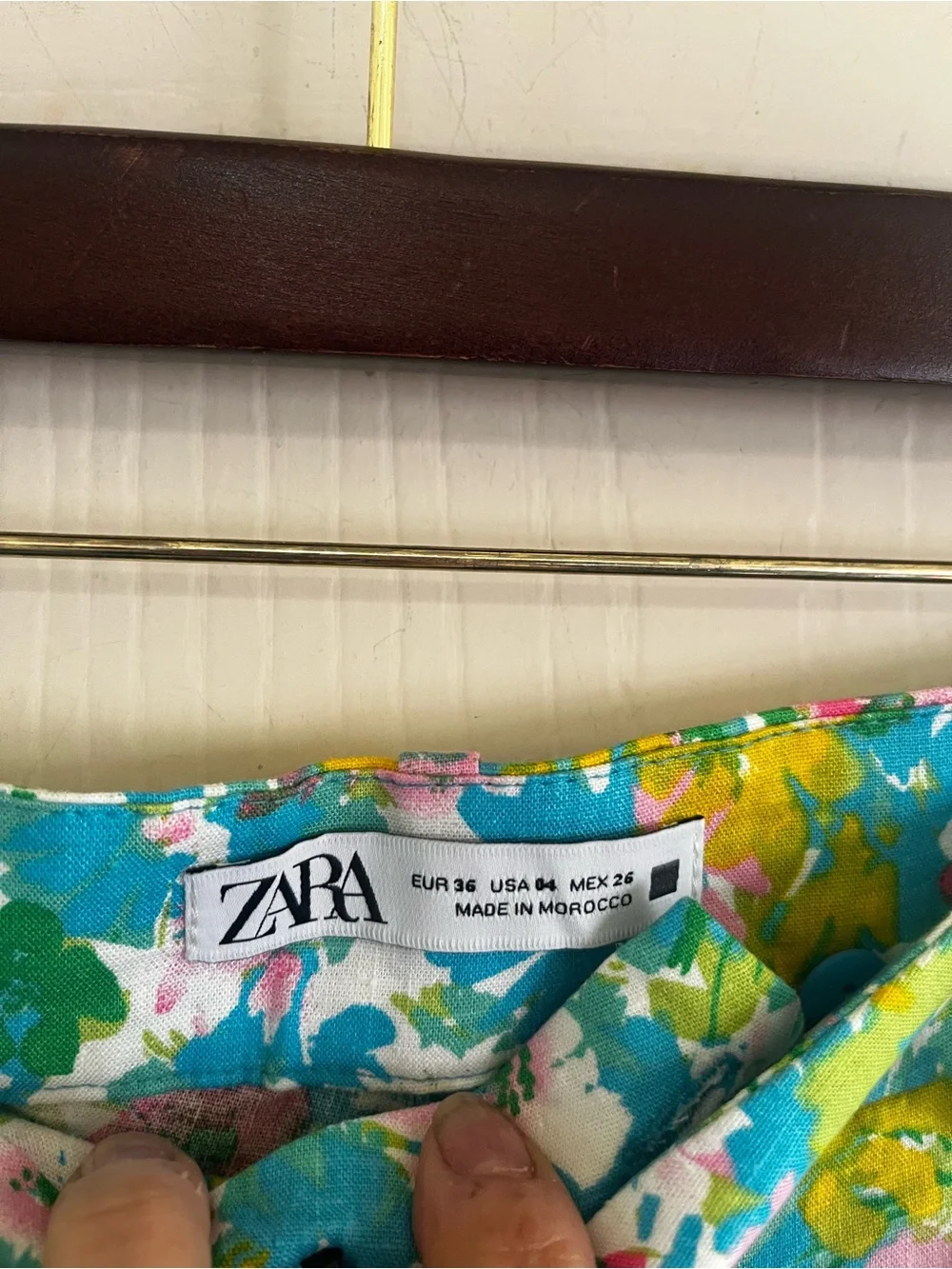 Zara 1960s Linen Mod Floral Cottagecore Hippie Resort Crop Pants M